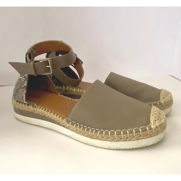 a.n.a Taupe Espadrille Sandals 8.5 But Can Fit 9. - Picture 2 of 7